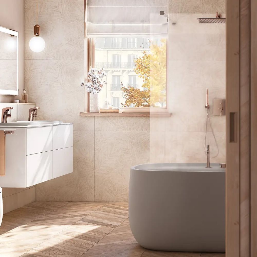 Porcelanico Roca Couvet Deko Arena 90x90cm Retificado