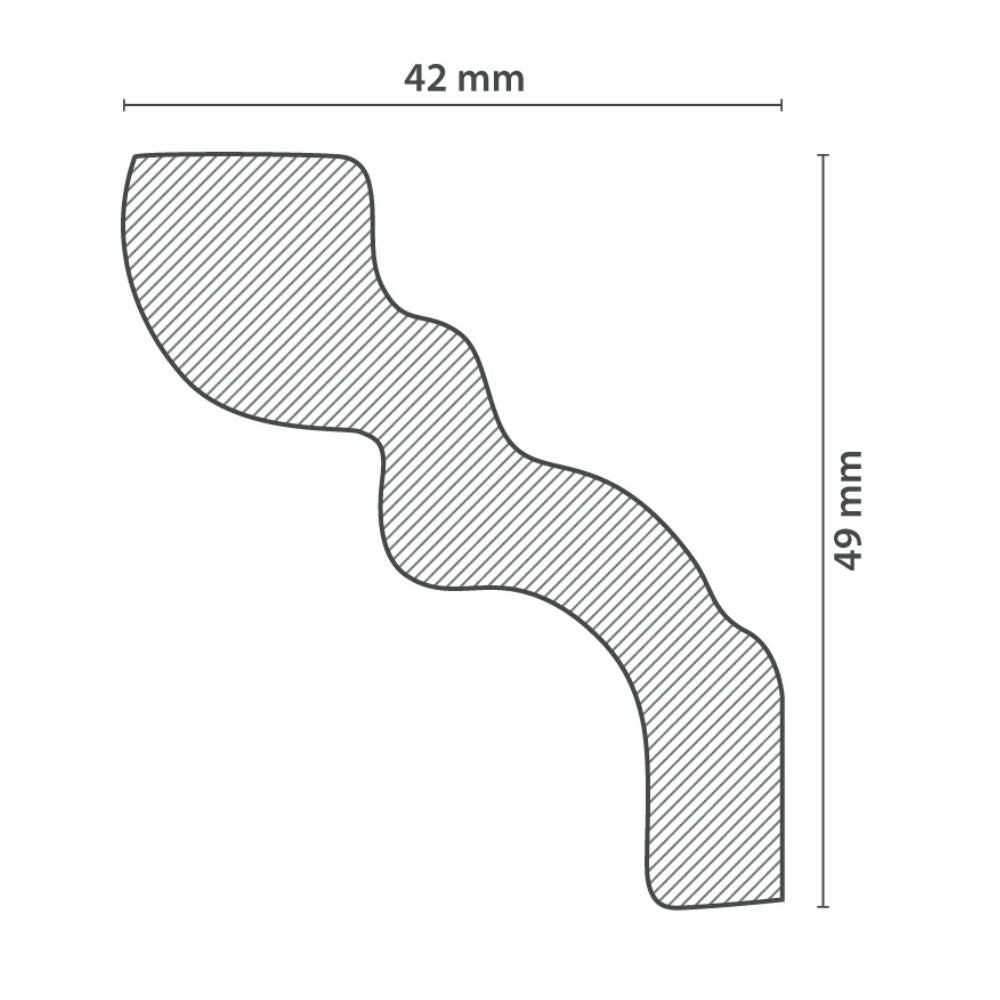 SANCA EM XPS PINTAVEL 49x42x2000mm (CX-48UN)