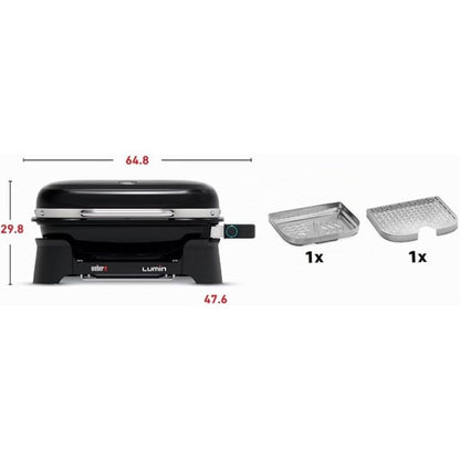 Barbecue Elétrico Weber Lumin 2200W Preto
