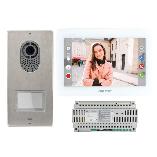 Kit Videoporteiro Came/BPT Wi-Fi Lithos XTS Branco