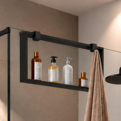 Organizador de Duche Suspenso Preto Mate 600x400x70mm