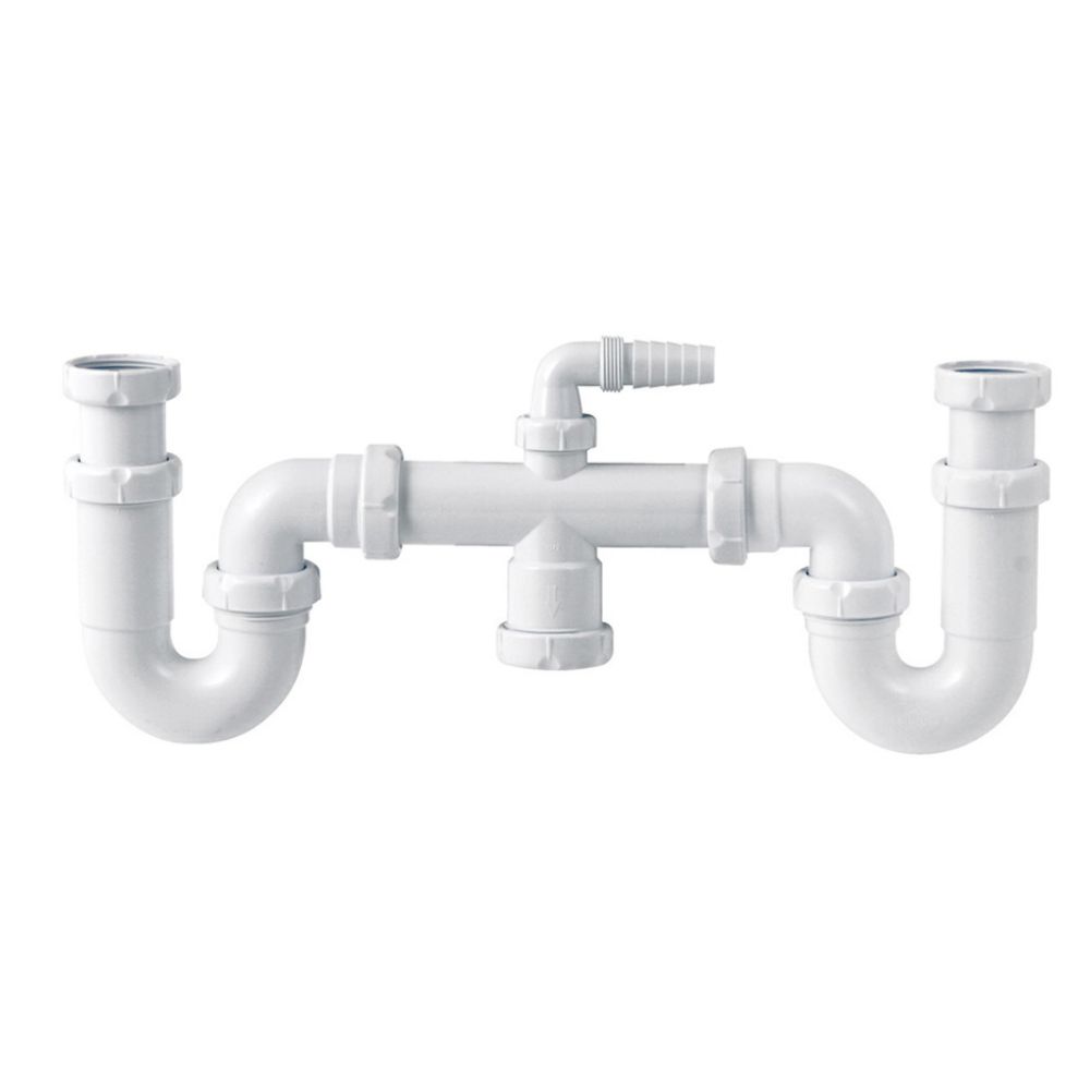 Sifão S Duplo com Ligação Auxiliar Jimten S-30 1 1/2"
