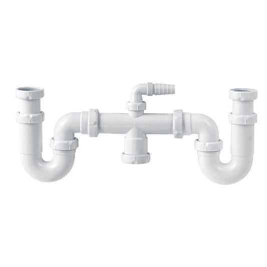 Sifão S Duplo com Ligação Auxiliar Jimten S-30 1 1/2"
