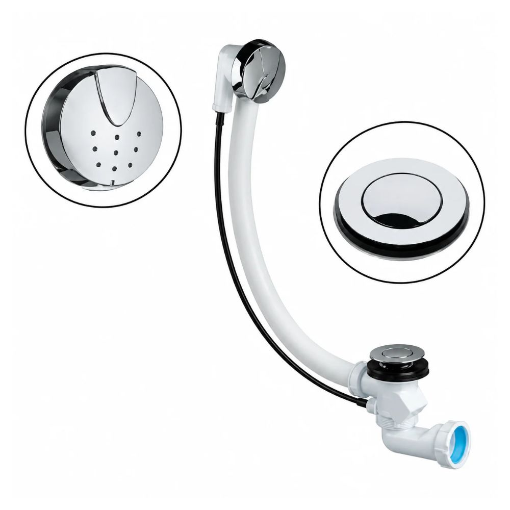 Conjunto Banheira Automático Jimten S-261 Cromado