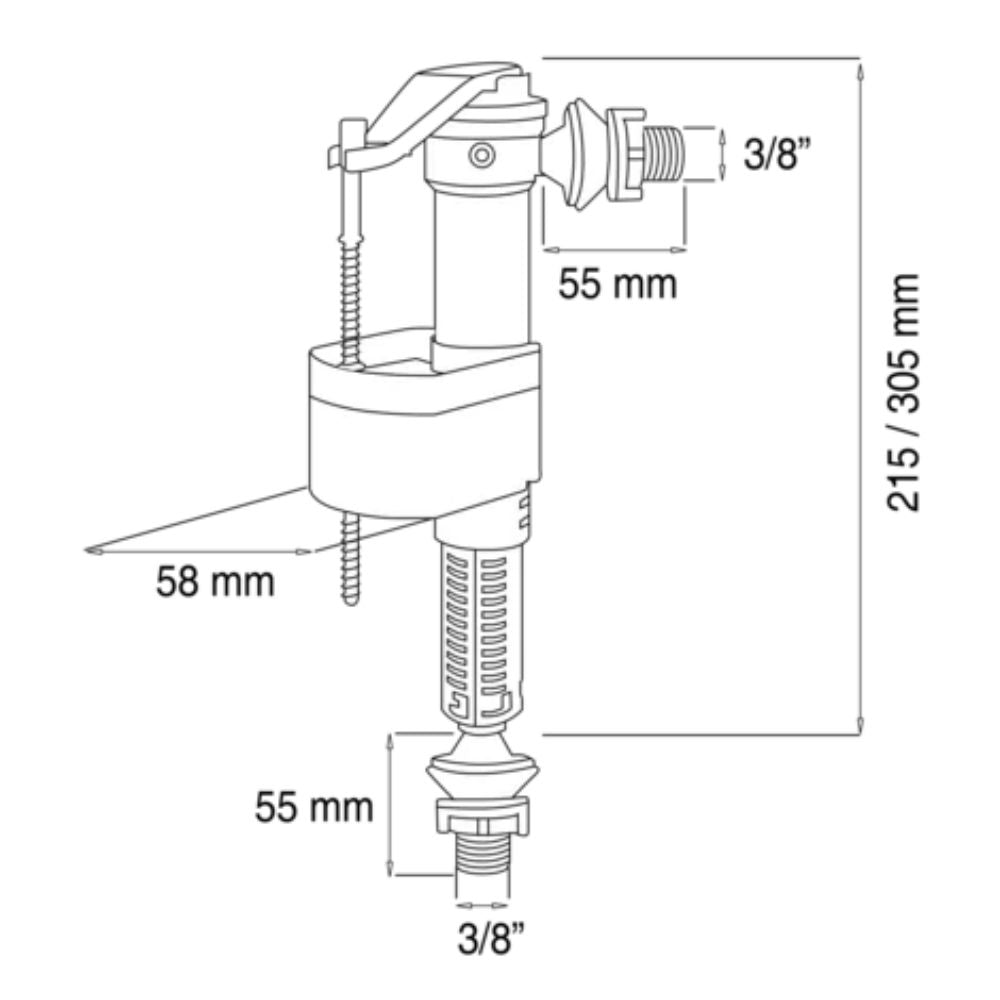 Torneira de Boia Dual Jimten S-465 3/8"