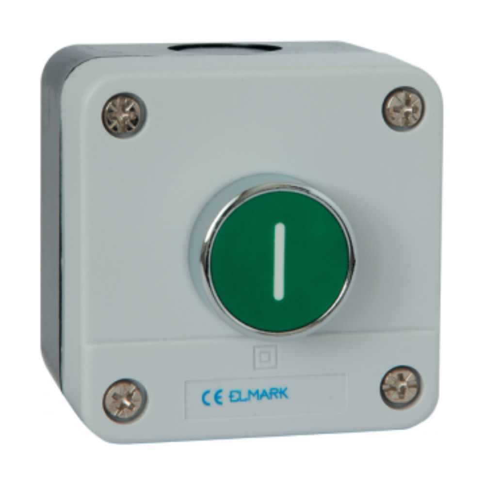 Botão de Pressão ELMARK EL1-B102 Verde 1NO IP44