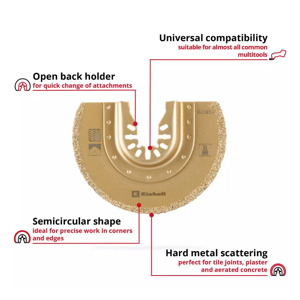 Lâmina Semicircular TCT Einhell 87x0,8mm