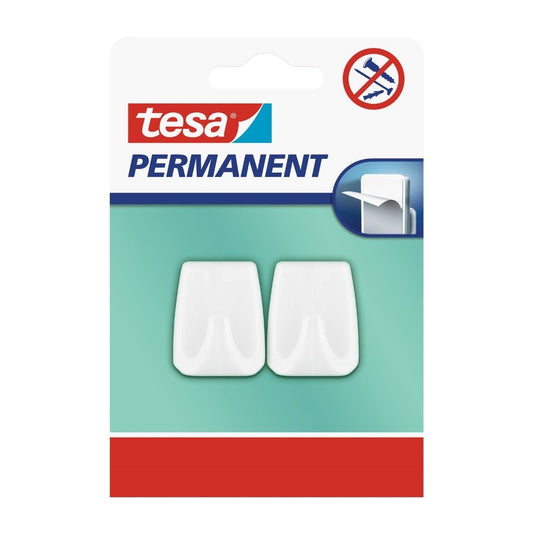 Ganchos Permanentes Retangulares Tesa 66607 L Brancos 2Un