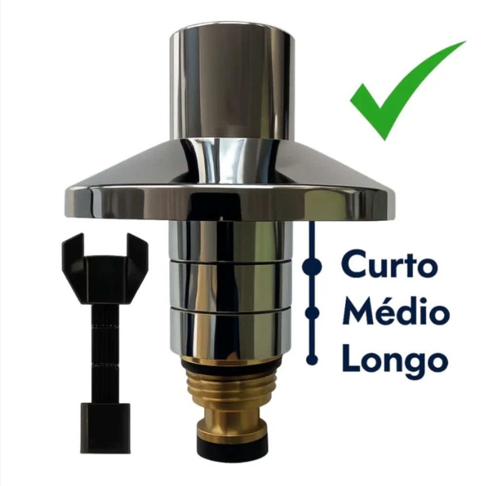 Válvula Longa para Corpo PPR Latão Cromado 25/32x3/4