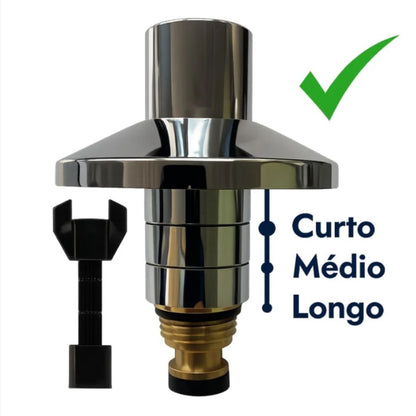 Válvula Longa para Corpo PPR Latão Cromado 20x1/2"