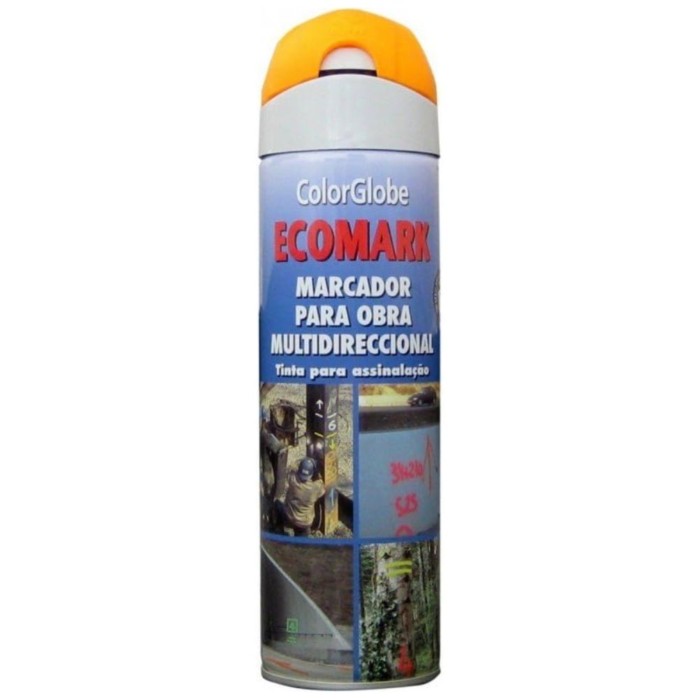 Tinta Spray Marcador de Obra CRC Eco Marker Laranja 500ml