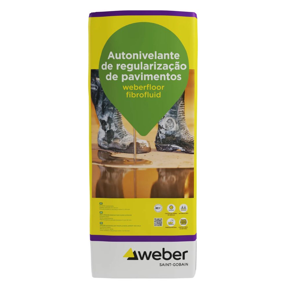 Argamassa Autonivelante Weberfloor Fibrofluid 25kG