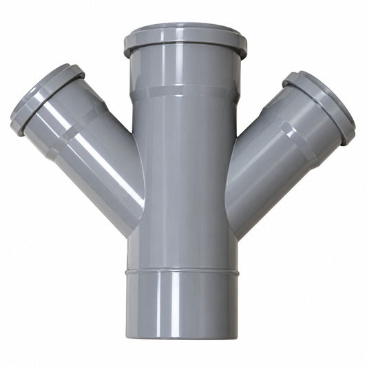 Forquilha PVC Redução Dupla 75x90x75