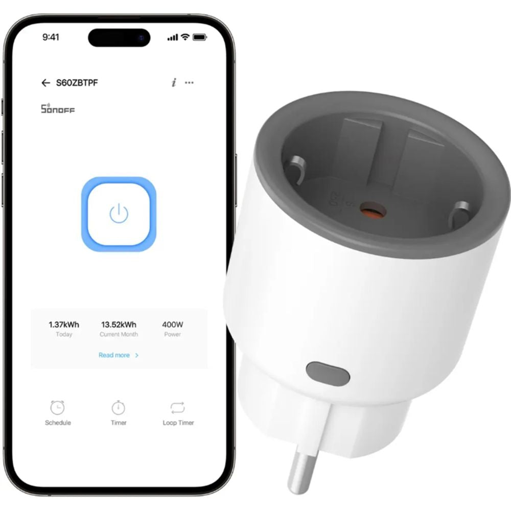Tomada Inteligente Wi-Fi SONOFF 16A com Medidor
