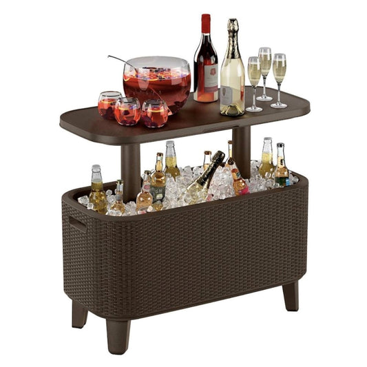 Mini Bar de Jardim Keter Bevy Bar 56L 84x40,5x74cm Aberto
