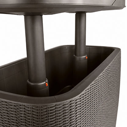 Mini Bar de Jardim Keter Bevy Bar 56L 84x40,5x74cm Aberto