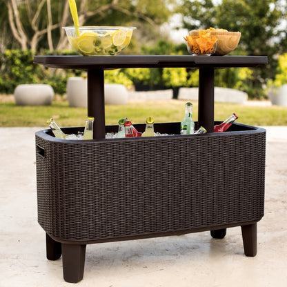 Mini Bar de Jardim Keter Bevy Bar 56L 84x40,5x74cm Aberto
