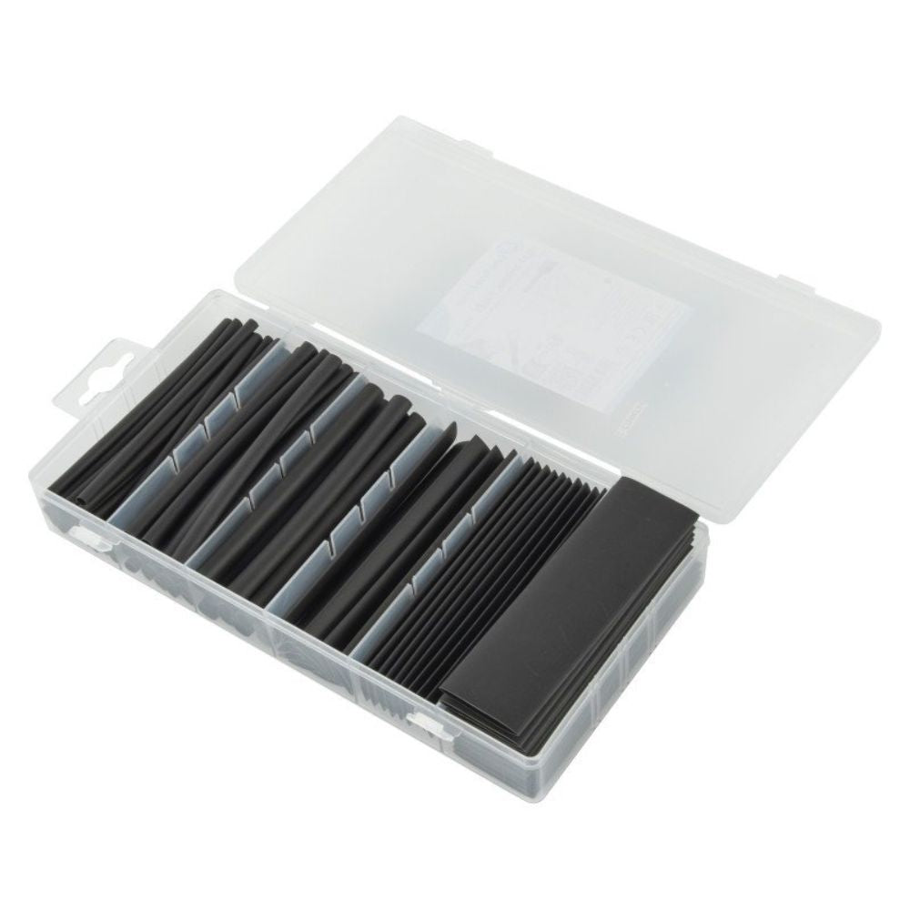 Kit Mangas Termorretráteis Electraline 90 Peças Pretas
