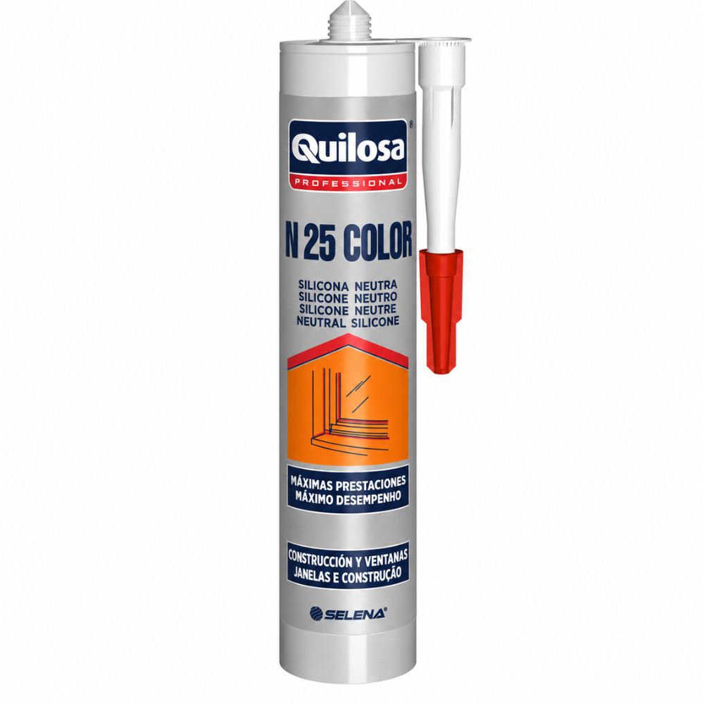 Silicone Neutro N-25 Alumínio Branco RAL 9006 300ml Quilosa