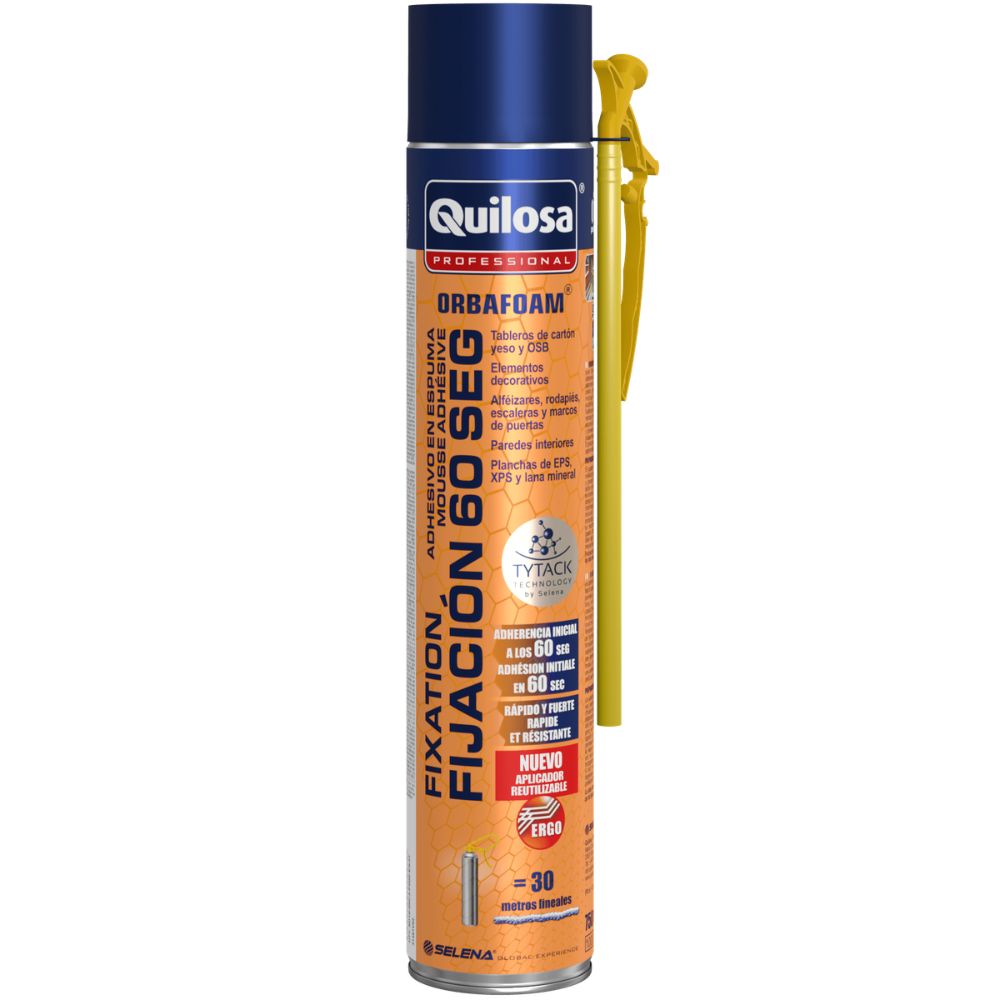 Espuma Adesiva PU Quilosa Orbafoam Fixação 60 Seg 750ml
