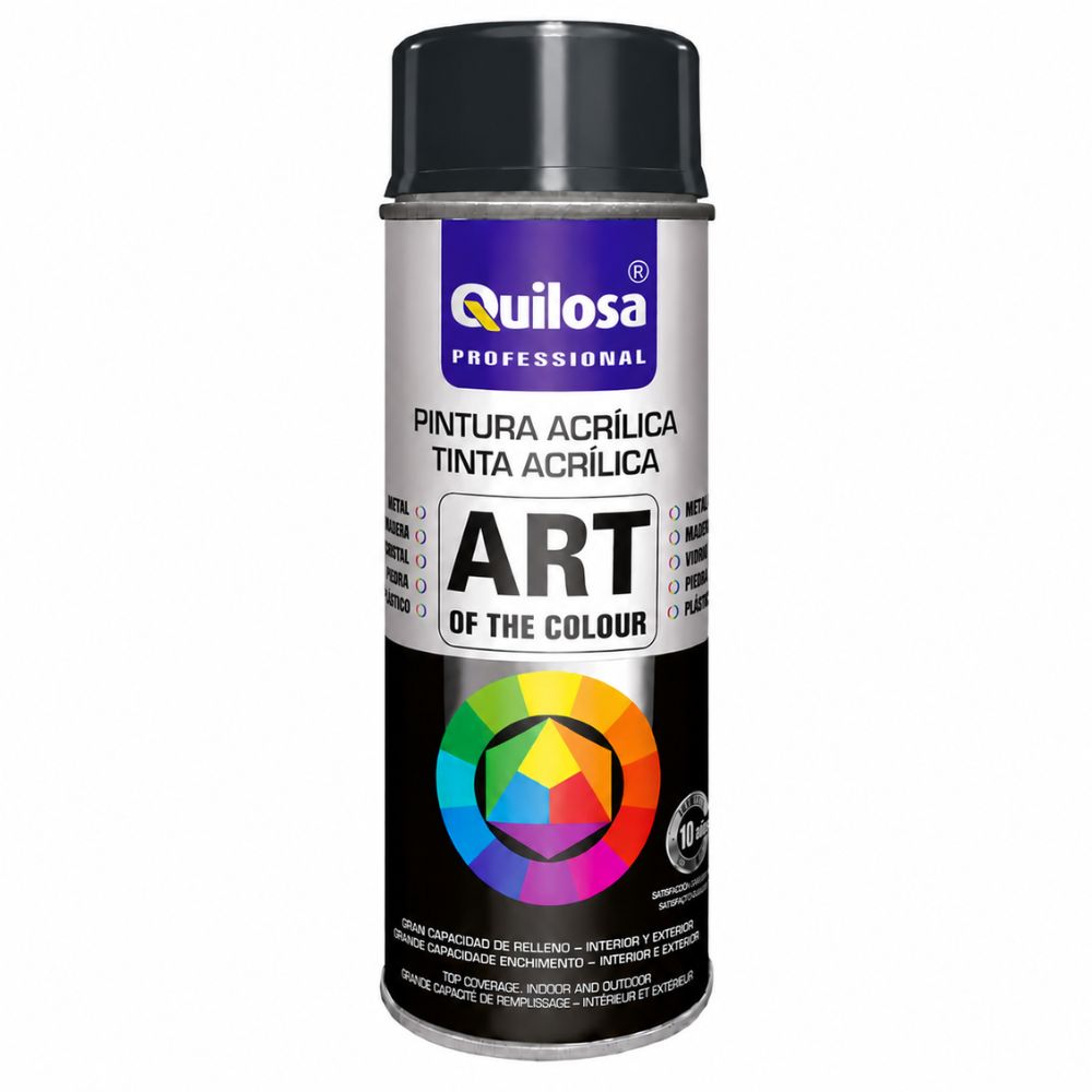 Tinta Spray Preto Cinza RAL 7021 400ml Quilosa