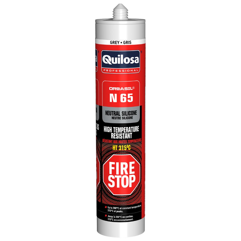 Silicone Neutro Alta Temperatura N-65 Cinza 300ml Quilosa