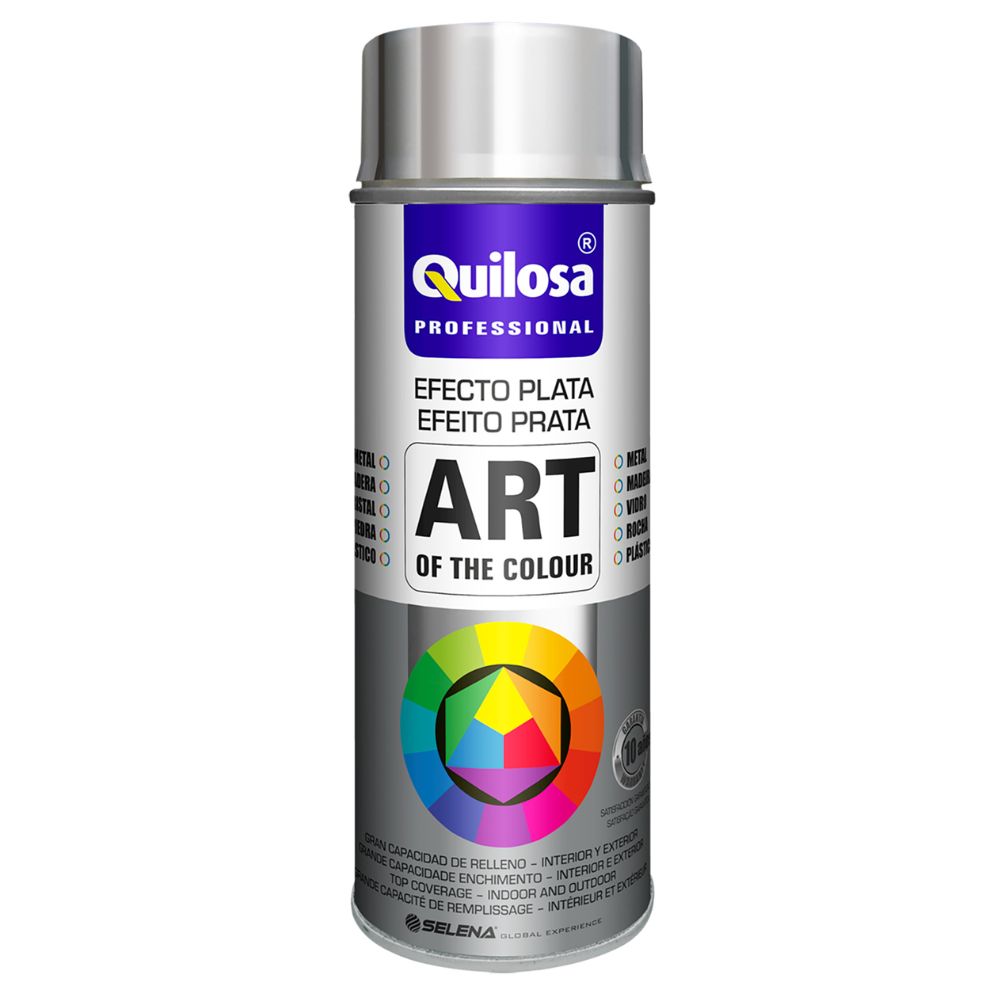 Tinta Spray Efeito Prata Quilosa 400ml