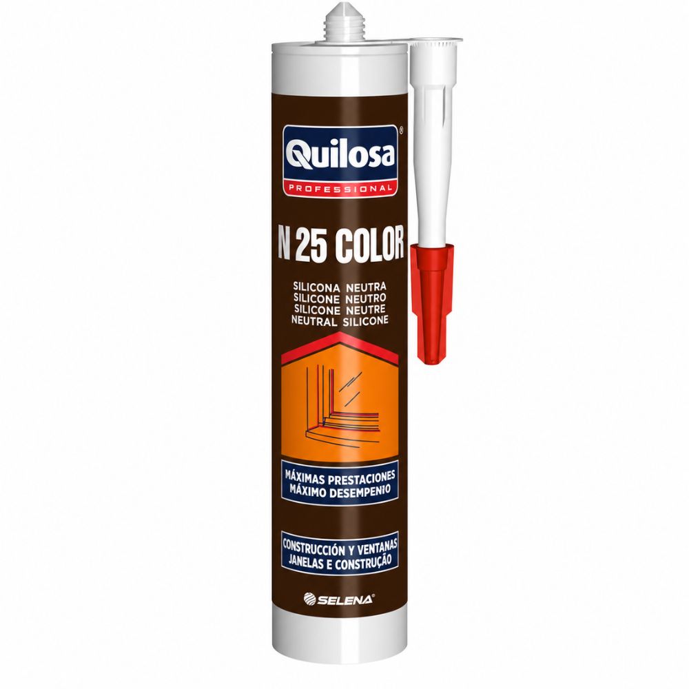Silicone Neutro N-25 Castanho Sépia RAL 8014 300ml Quilosa