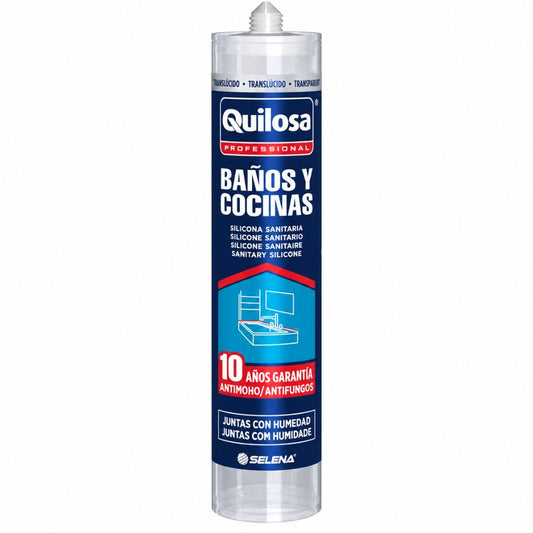 Silicone Quilosa Banhos e Cozinhas Translúcido 280ml