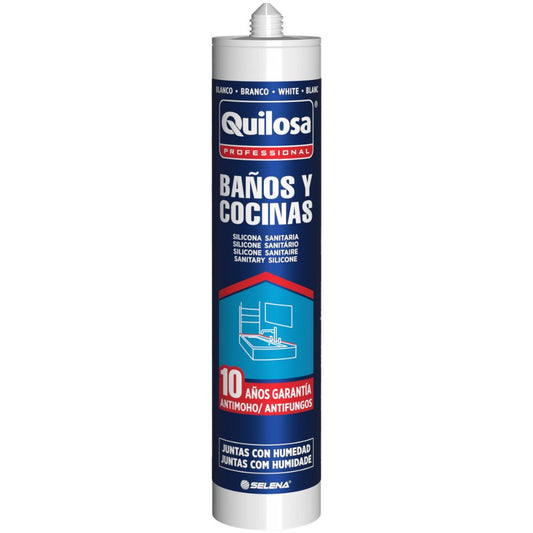 Silicone Sanitário Quilosa Banhos e Cozinhas Branco 280ml