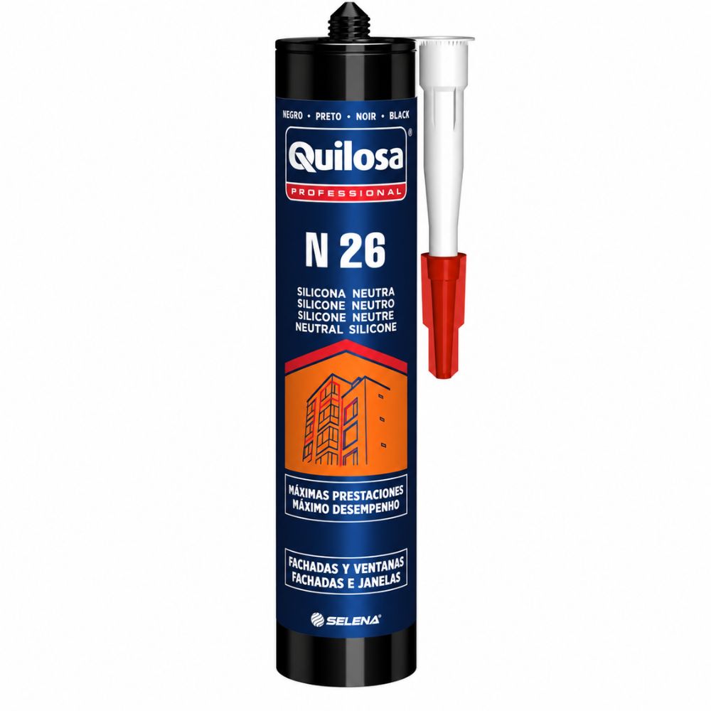 Silicone Neutro Orbasil N-26 Preto 300ml Quilosa