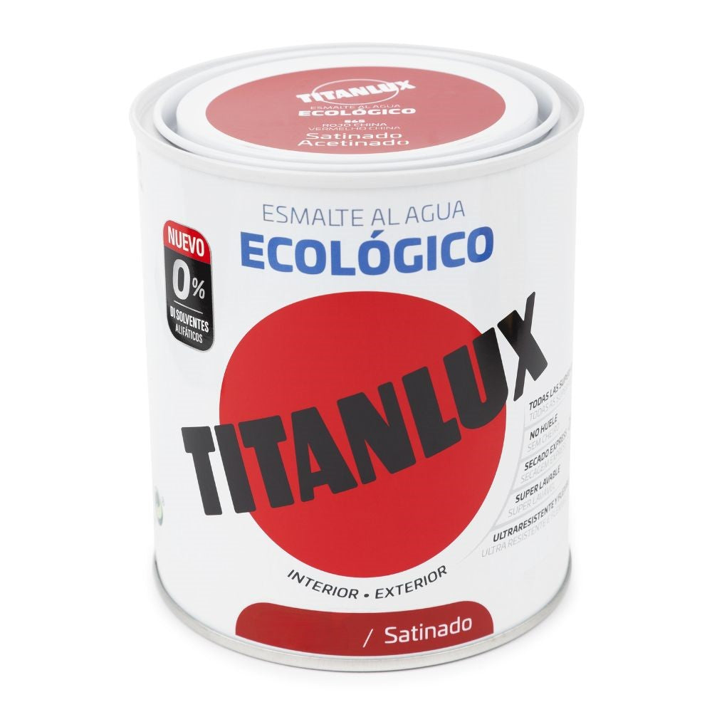 Esmalte TITANLUX Ecológico Gris Médio Acetinado 750ml