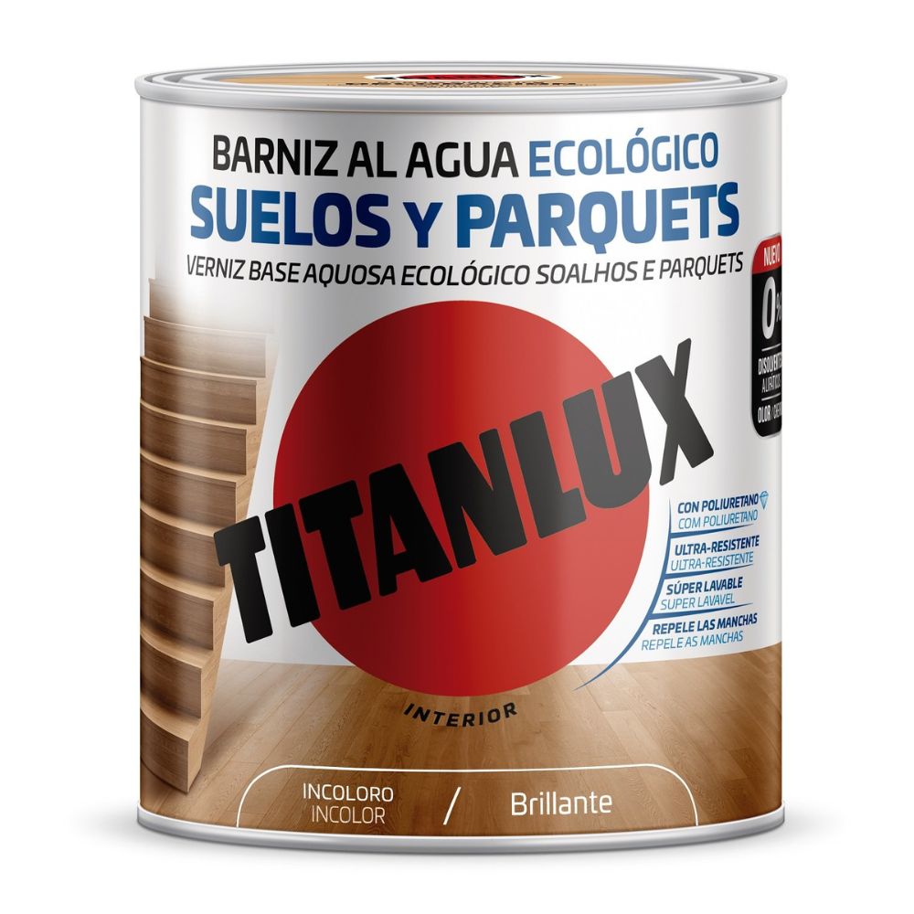 Verniz TITAN Poliuretano Aquoso Soalhos Brilhante 750ml