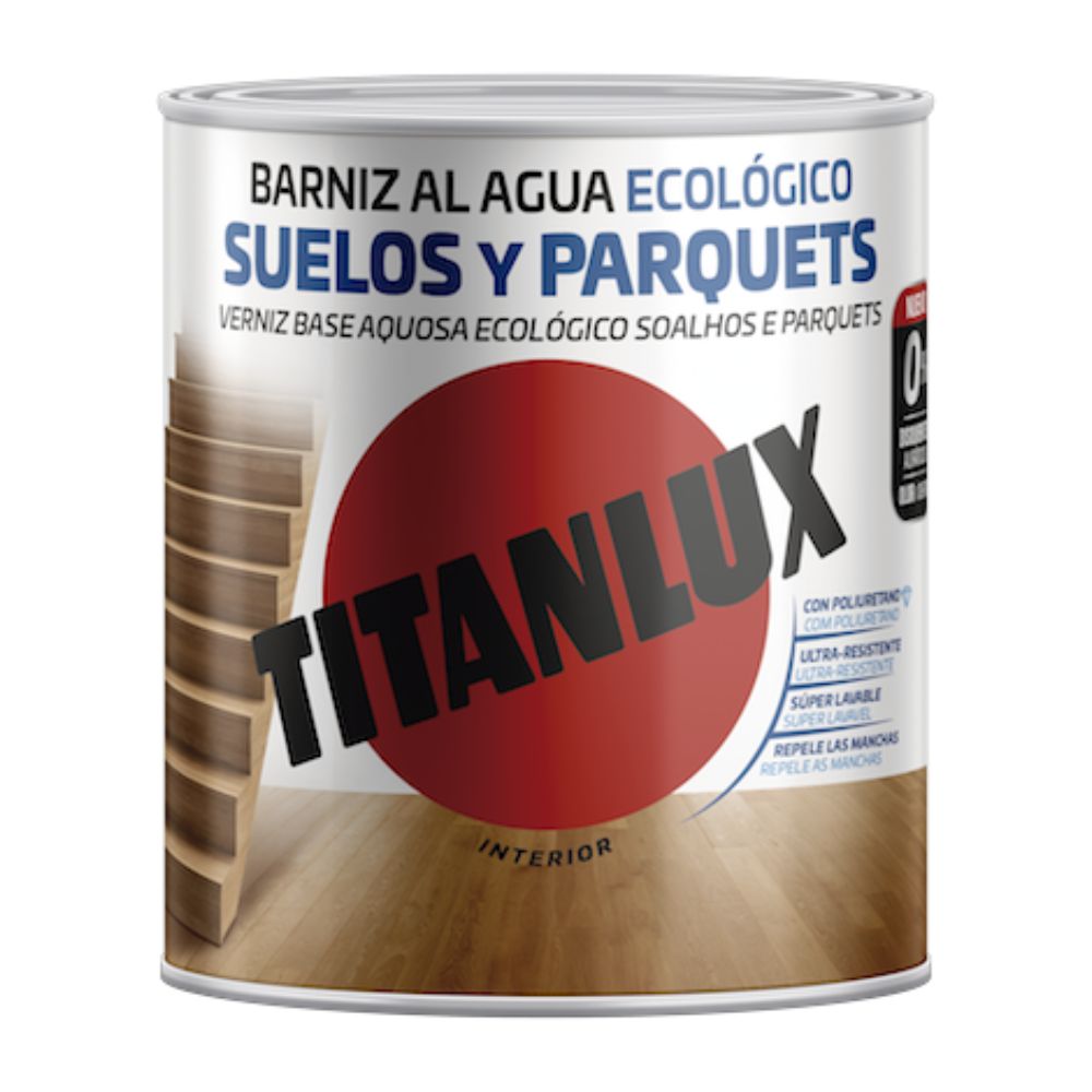 Verniz TITAN Poliuretano Aquoso Soalhos Acetinado 2,5L
