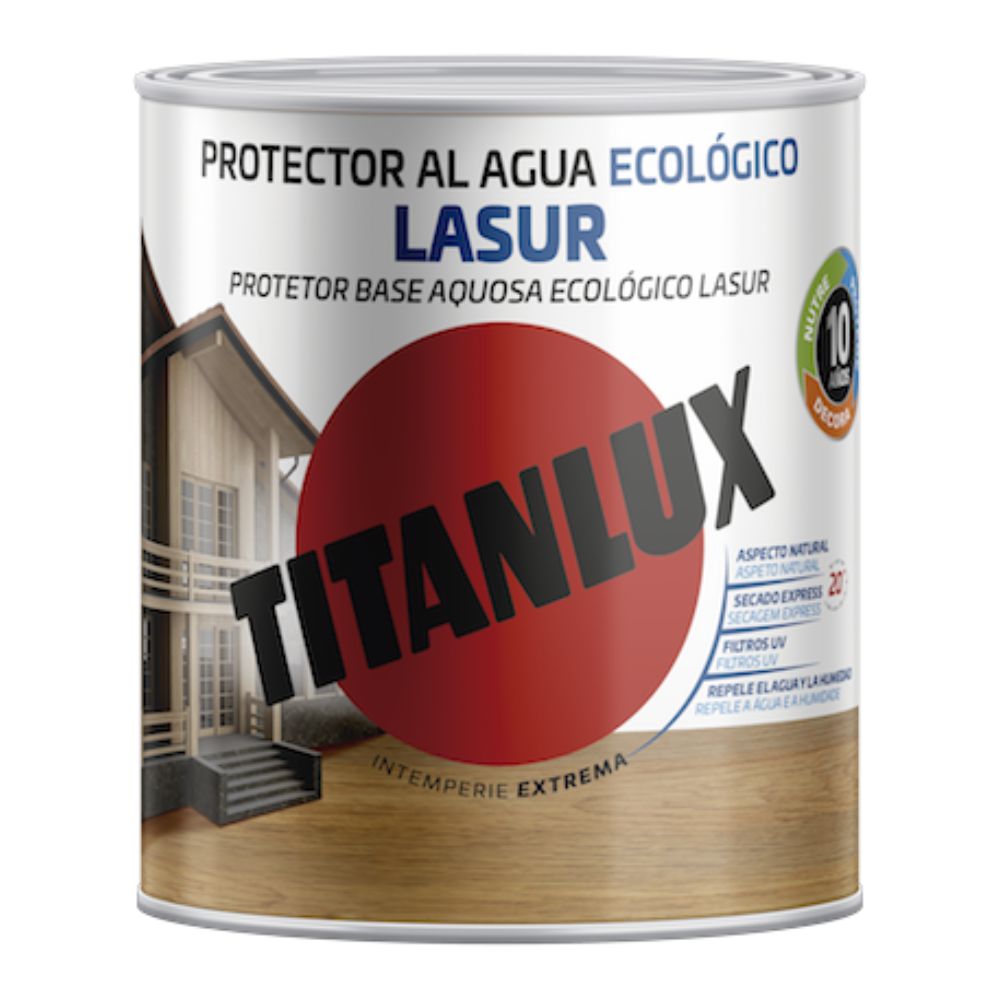 Protetor de Madeira TITAN Lasur Aquoso Teca 750ml