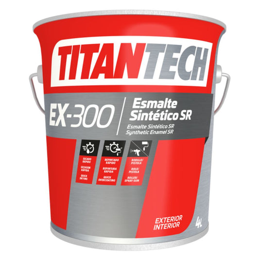 Esmalte Sintético TITAN EX-300 Preto Brilhante 4L