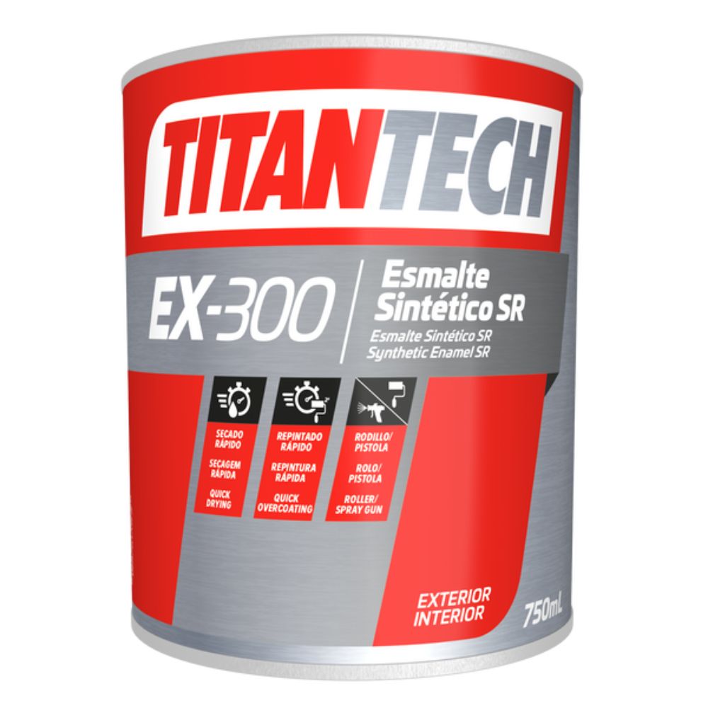 Esmalte Sintético TITAN EX-300 Base Branca Brilhante 750ml