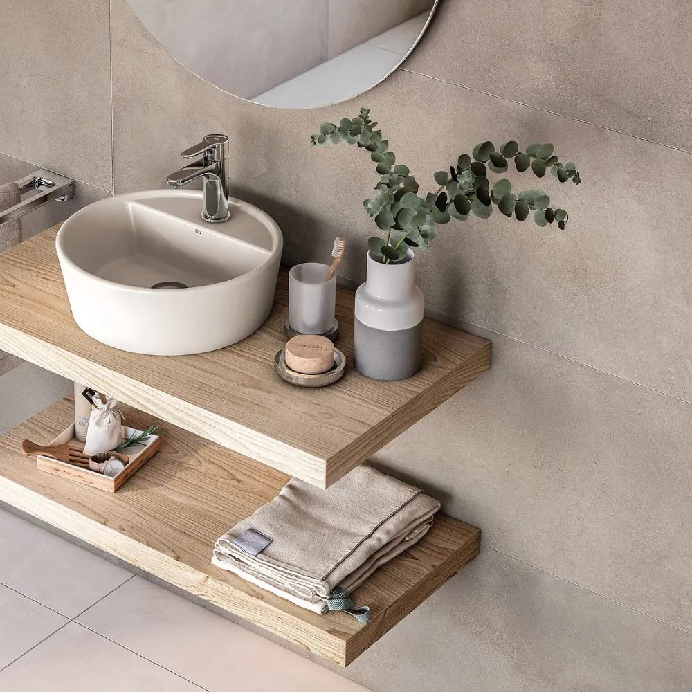Porcelânico Roca Abaco Gris 90x90cm Retificado