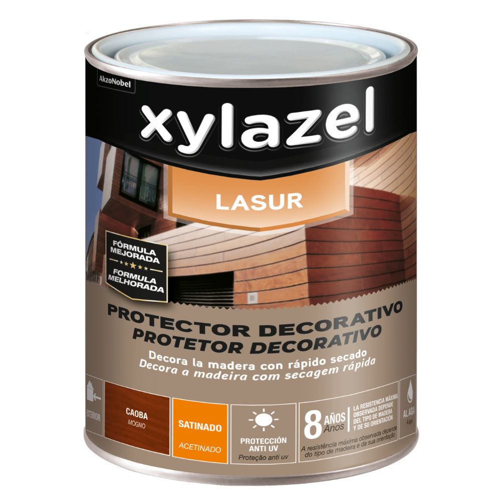 Xylazel Lasur Decor Água Acetinado Mogno 0,75L