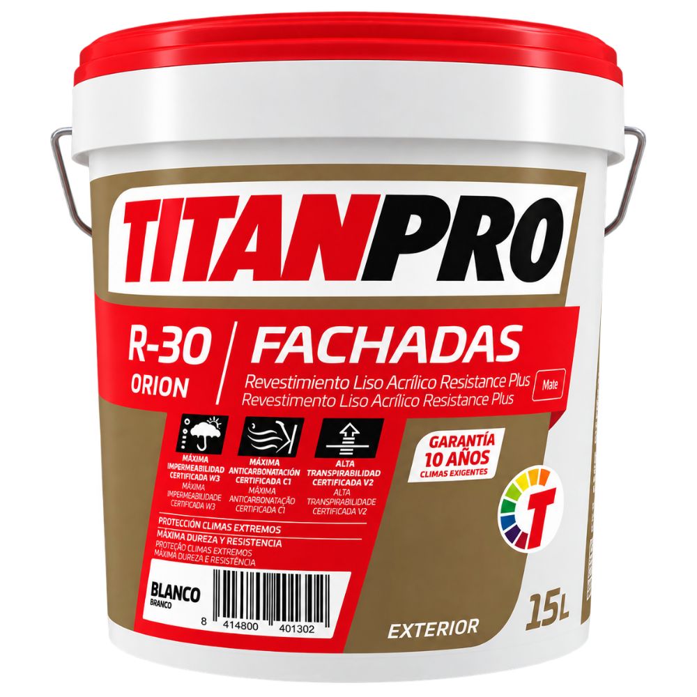 Tinta Acrílica TITANPRO R-30 Base Neutra Mate 15L