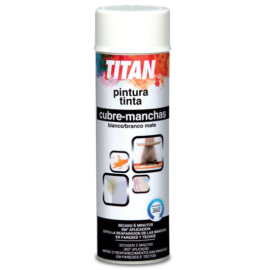 Spray Tapa-Manchas Titan Branco Mate 500ml