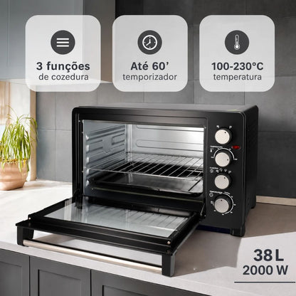 Forno Elétrico de Convecção 38L 2000W