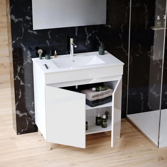 Móvel Cerhouse Eco 80 com Pés Branco