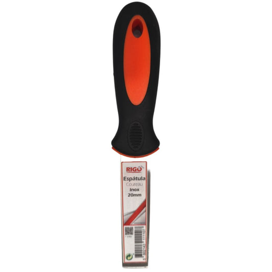 Espátula Inox Flexível Rigo 20mm Cabo Bimaterial