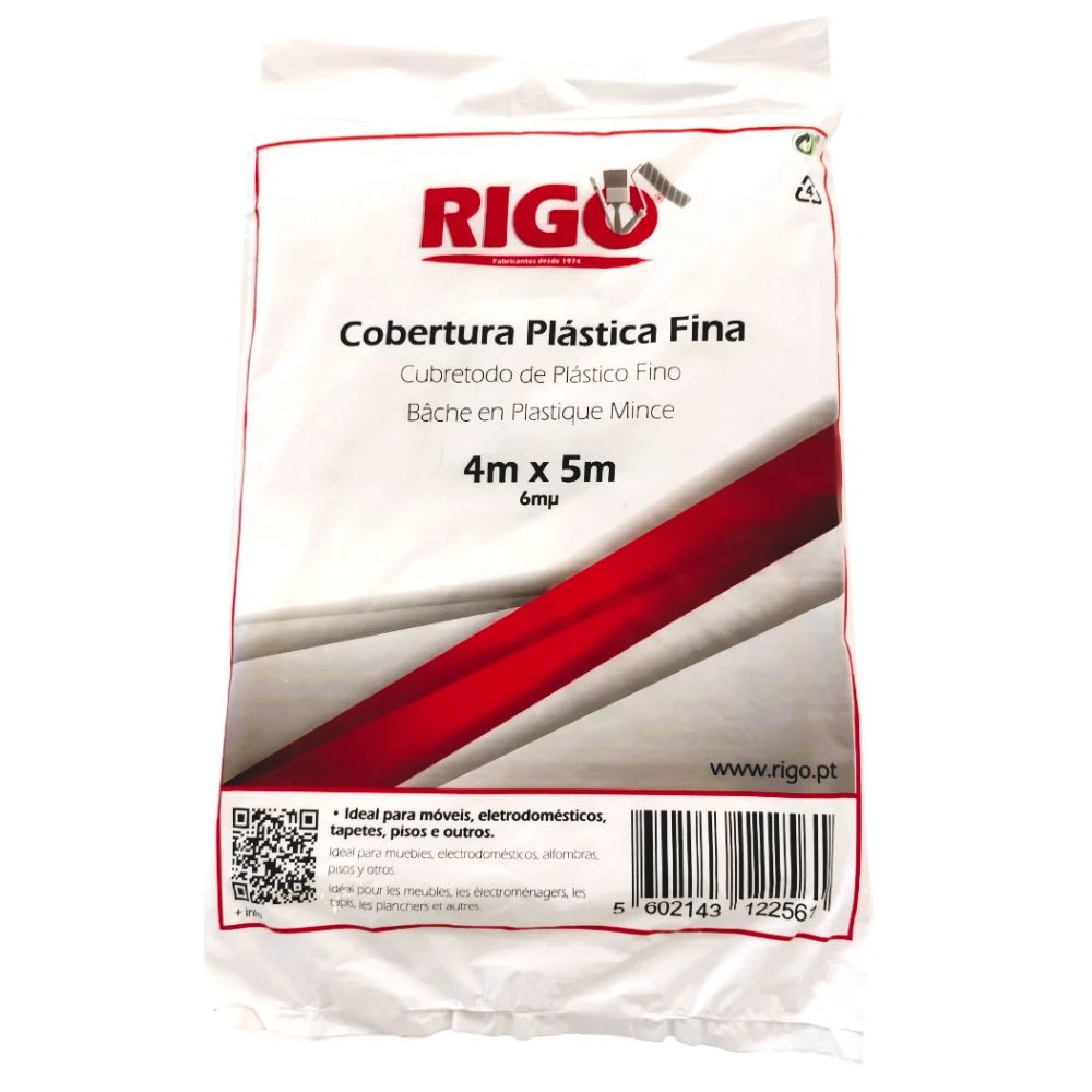 Cobertura Plástica Fina Rigo 4x5m 6µm