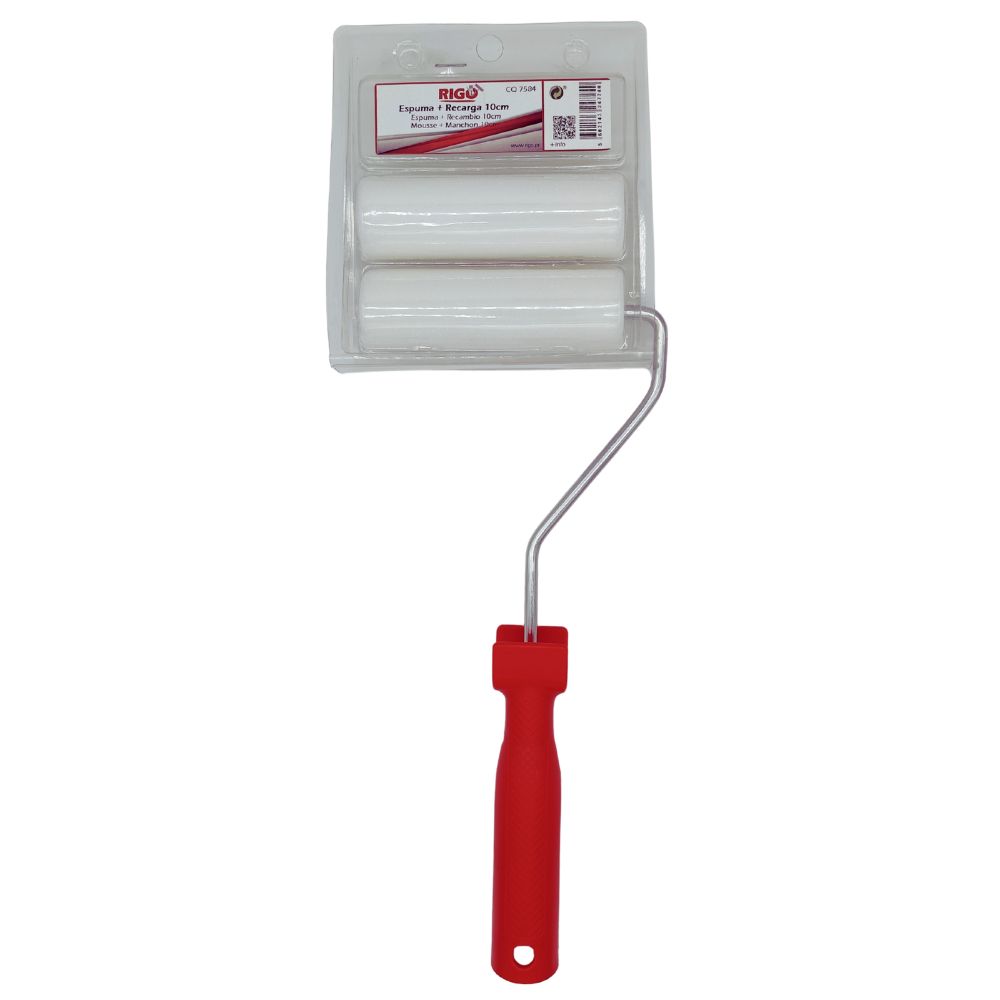 Rolo Mini Espuma Superfina Rigo 10cm + Recarga