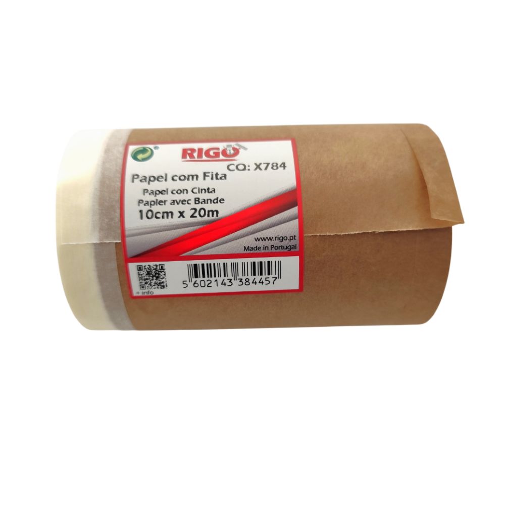 Papel de Proteção com Fita Rigo 10 cm x 20 m