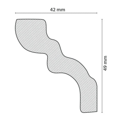 SANCA EM XPS PINTAVEL 49x42x2000mm (CX-48UN)