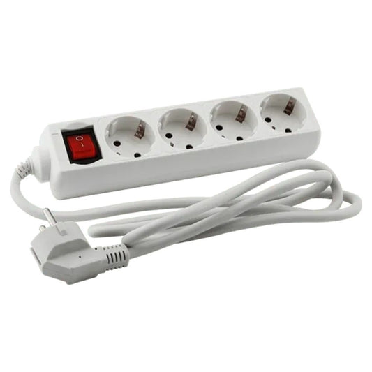 Extensão de 4 Tomadas c/Interruptor 3G1mm² 16A 1,5m Branca