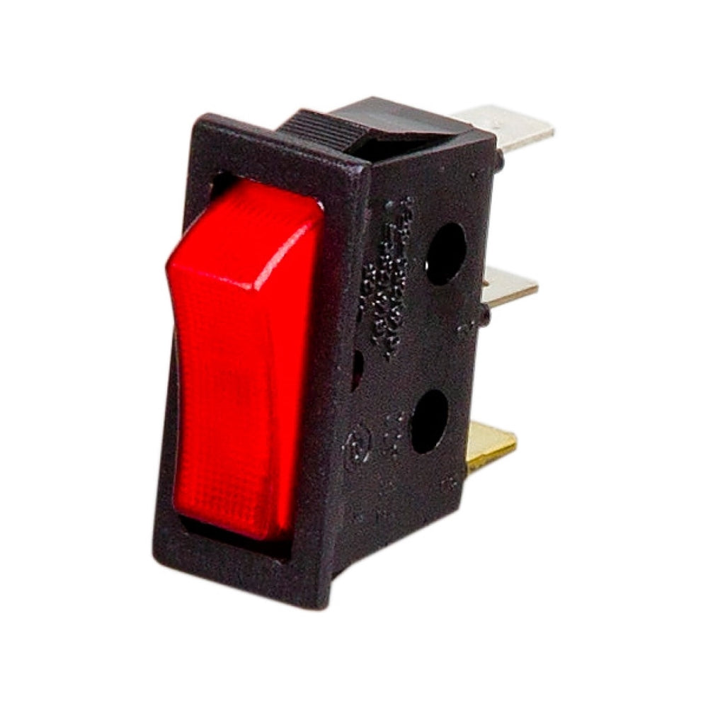 Interruptor c/Tecla de Acionamento F11400L 1P Preto/Vermelho